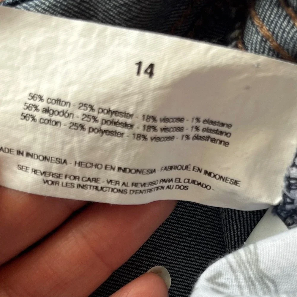 NWOT Gloria Vanderbilt Amanda Jeans Women's Dark Wash Paperbag Waist Casual 14